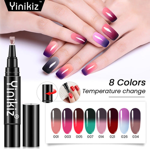 Yinikiz® Temperaturverändernder Nagellack-Gelstift – Drehen zum Freigeben des Klebers